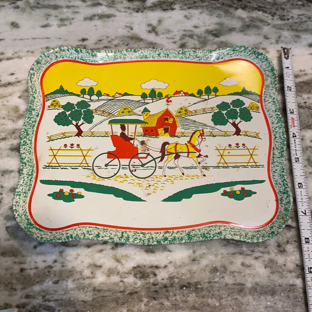 Vintage child’s toy serving tea tray